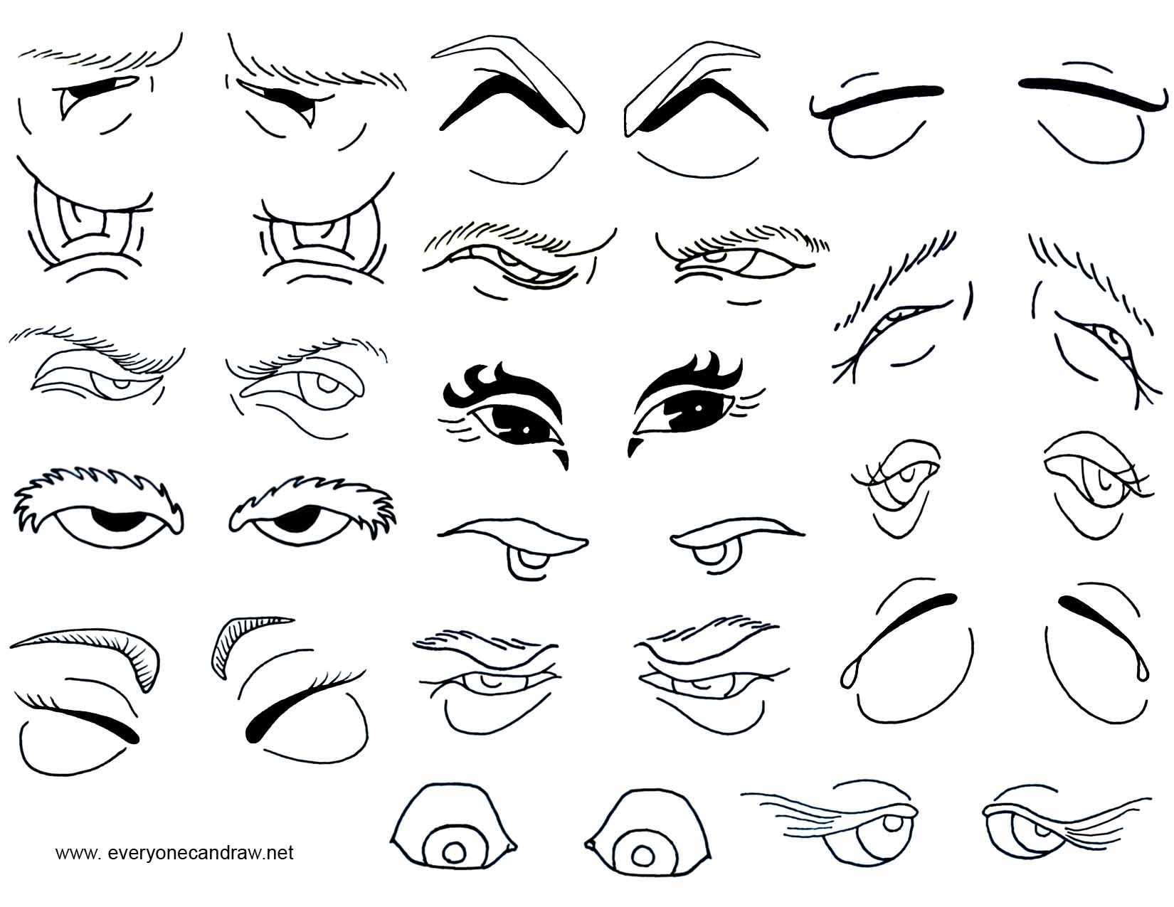 Comic Eyes Drawing How To Draw Comic Book Eyes Step By Step Drawing